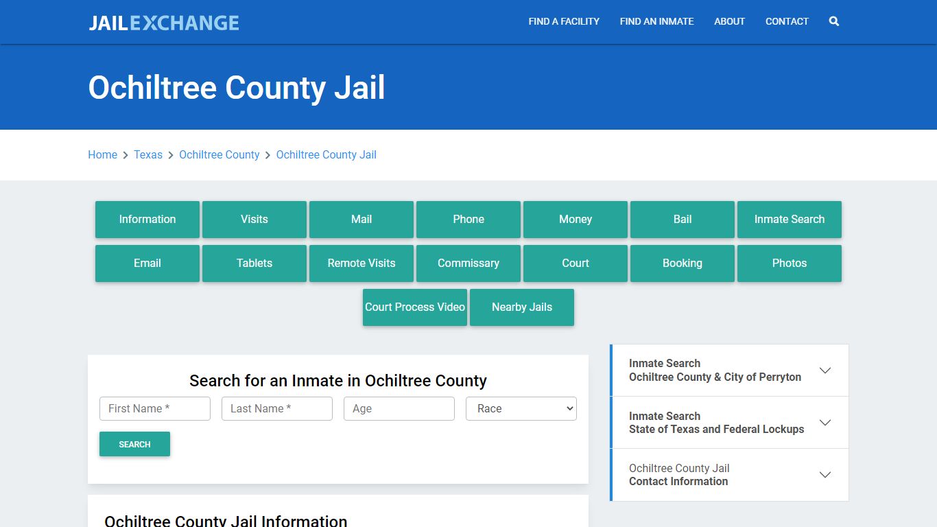 Ochiltree County Jail Roster Lookup, TX, Inmate Search